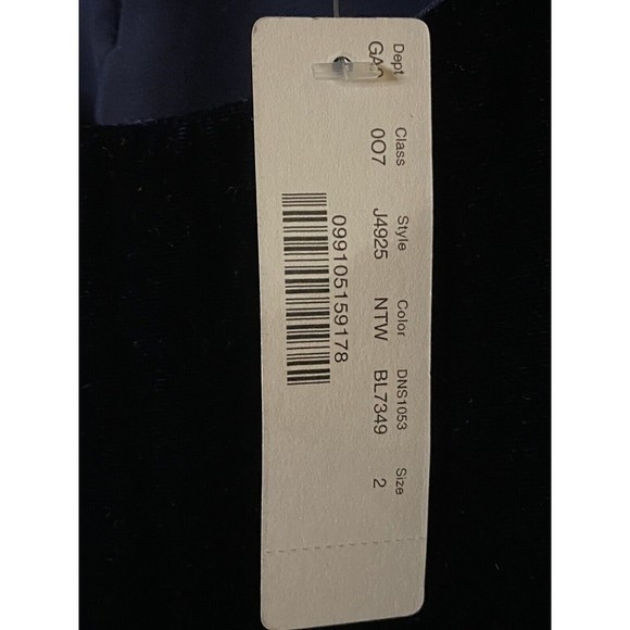 New J. Crew Blue Velvet lined Tank Top Cami Sleeveless round neck Drapey Sz 2 - Picture 9 of 11